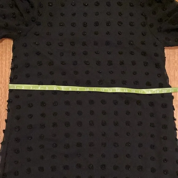 Cori Lane Black Swiss Dot Dress Size Medium - Picture 12 of 13